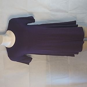 Azules Ava A line tunic women's size small new eggplant purple